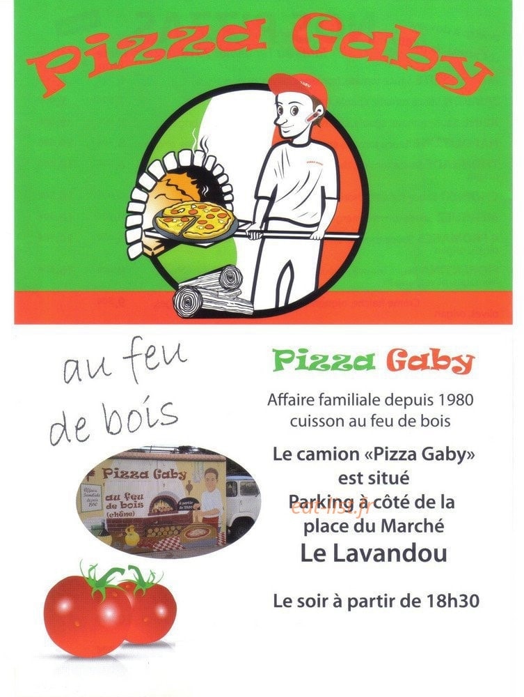 Pizza Gaby — carte page 1