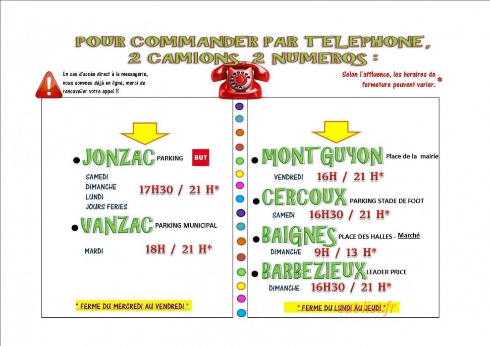 Pizza Gégé — carte page 1
