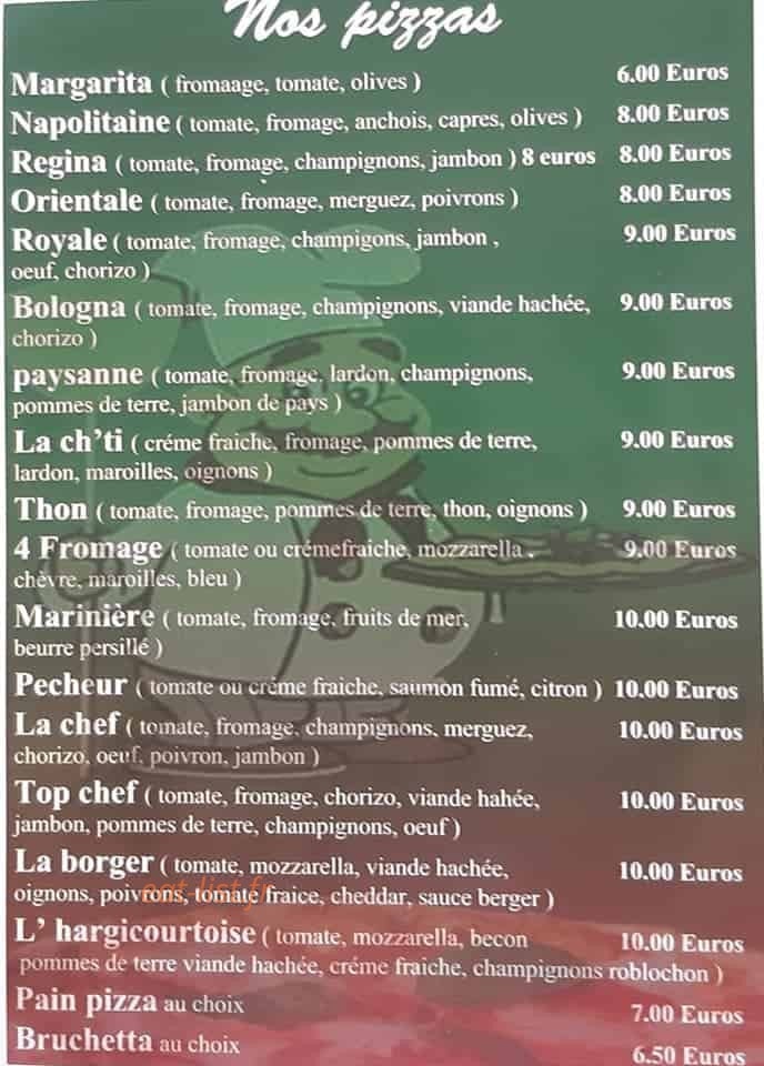 Pizza gégé — carte page 2