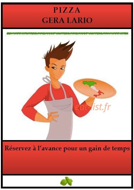 Pizza Gera Lario — carte page 1