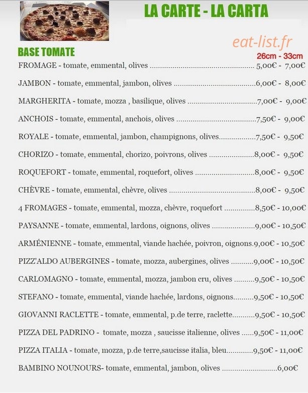 Pizza Giovanni — carte page 1