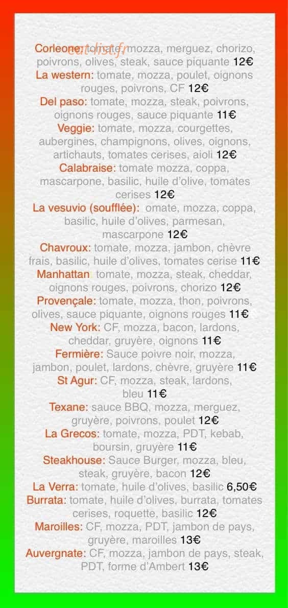 Pizza Giuliana — carte page 2