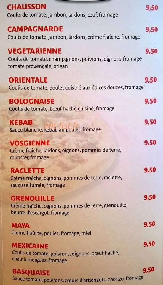 Pizza golosa — carte page 3