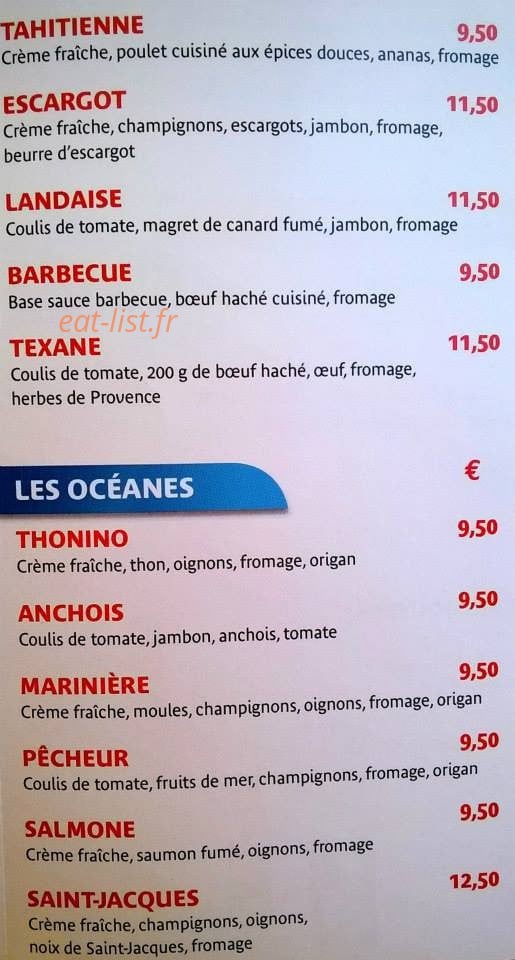 Pizza golosa — carte page 4