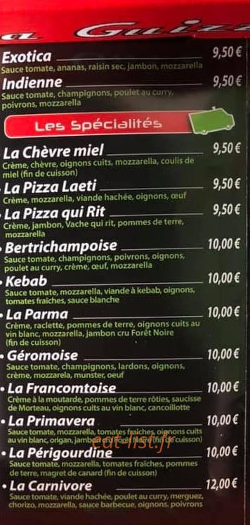 Pizza Guizz — carte page 3