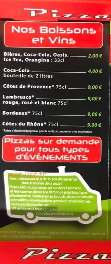 Pizza Guizz — carte page 6