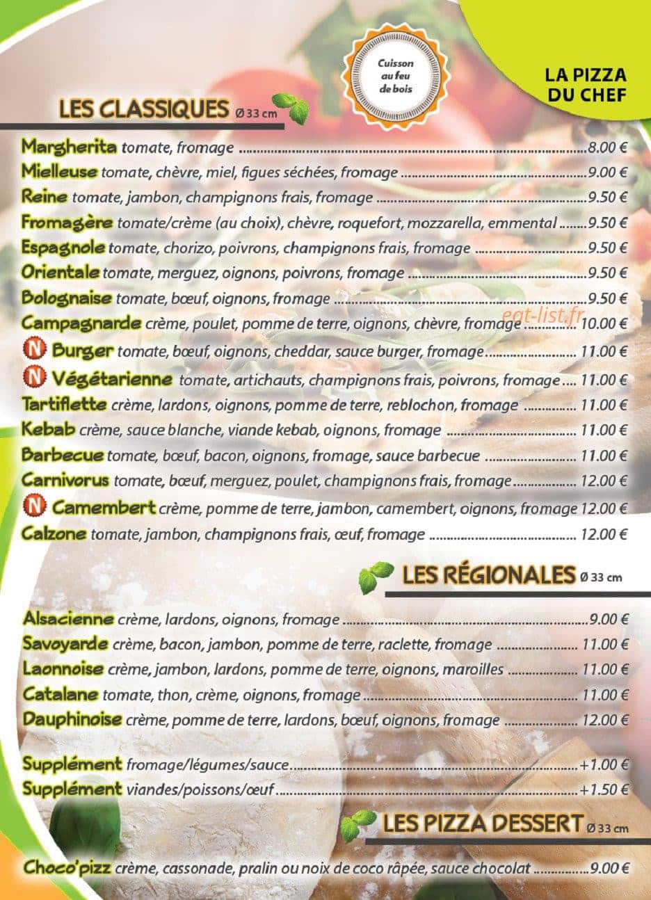 Pizza In Teglia — carte page 1