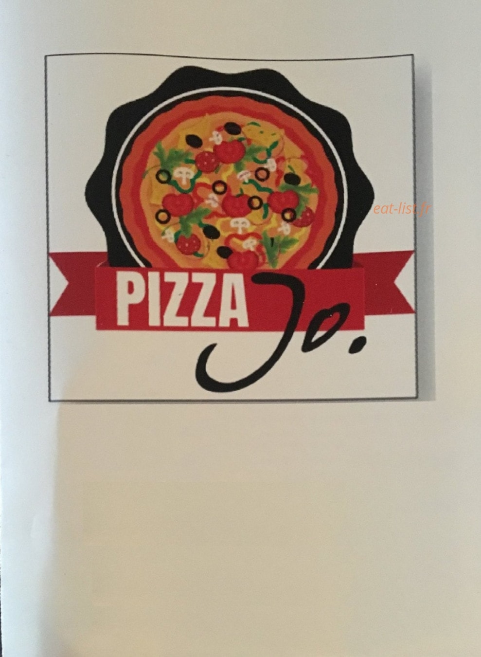 Pizza Jo — carte page 1