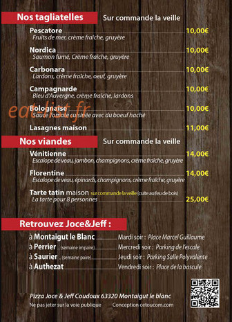 Pizza Joce u0026 Jeff — carte page 4