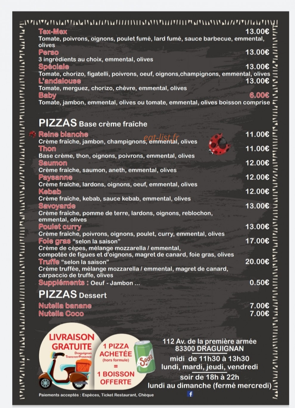 Pizza Laly — carte page 2
