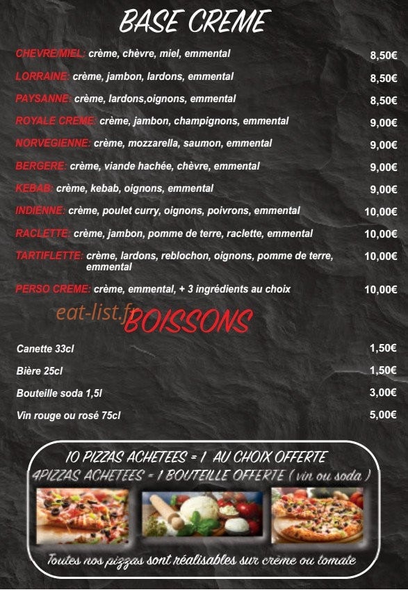 Pizza Laure — carte page 2