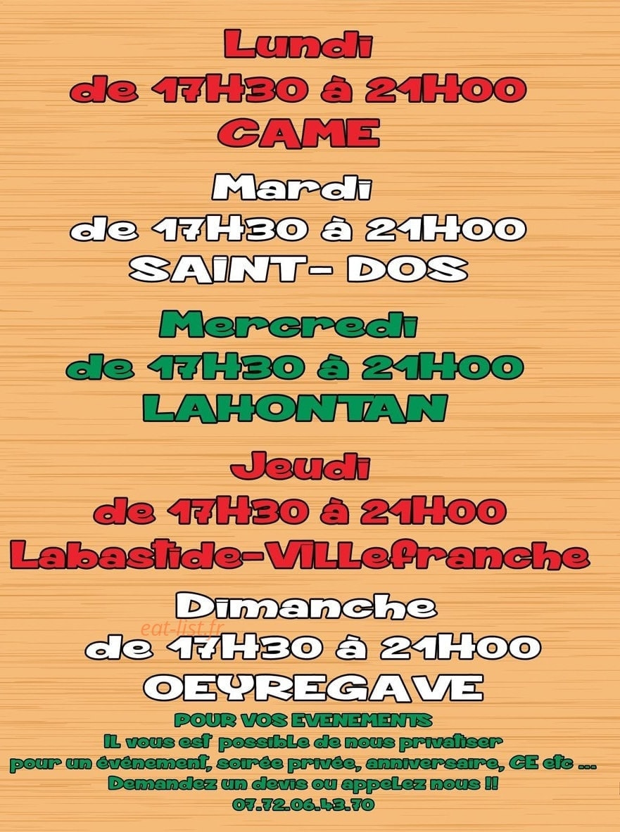 Pizza Le Rital — carte page 4