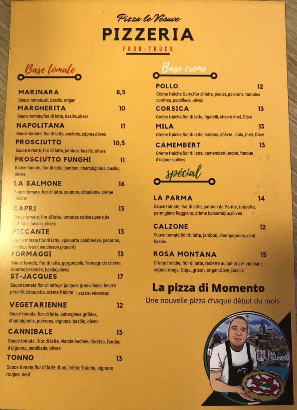 Pizza le Vésuve — carte page 2