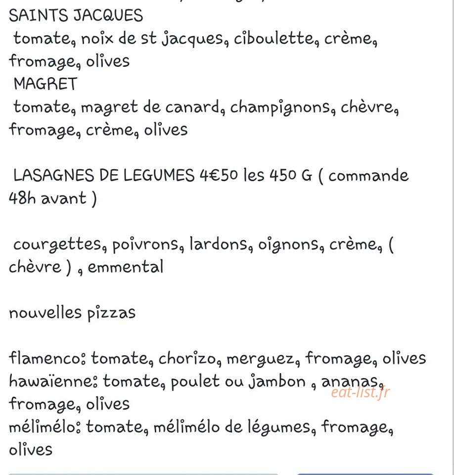 Pizza léo — carte page 1