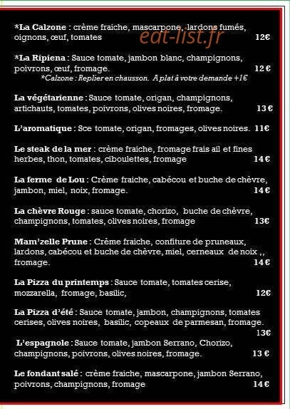 Pizza Lino — carte page 3