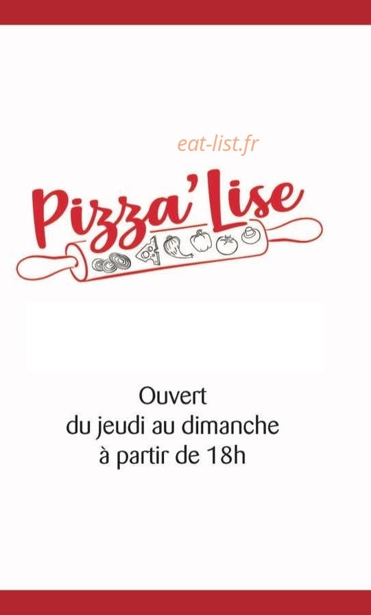 Pizza'Lise — carte page 1