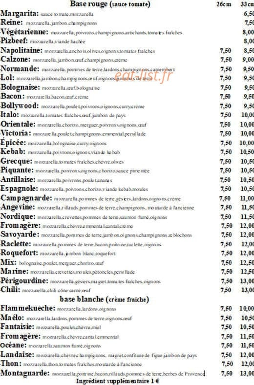 Pizza LOL — carte page 2