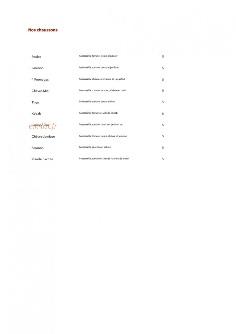Pizza Lorenzo — carte page 4