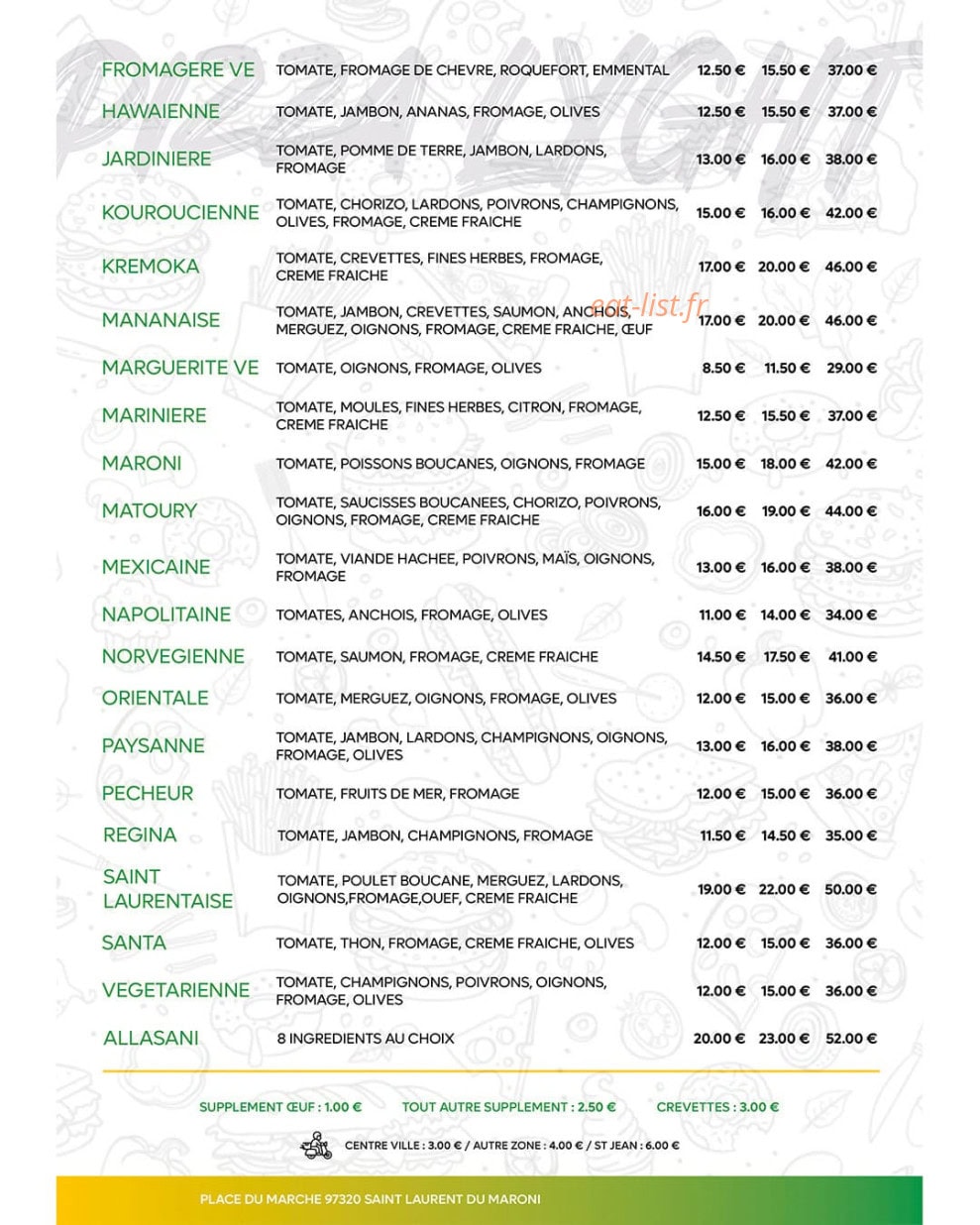 Pizza Lyght — carte page 3