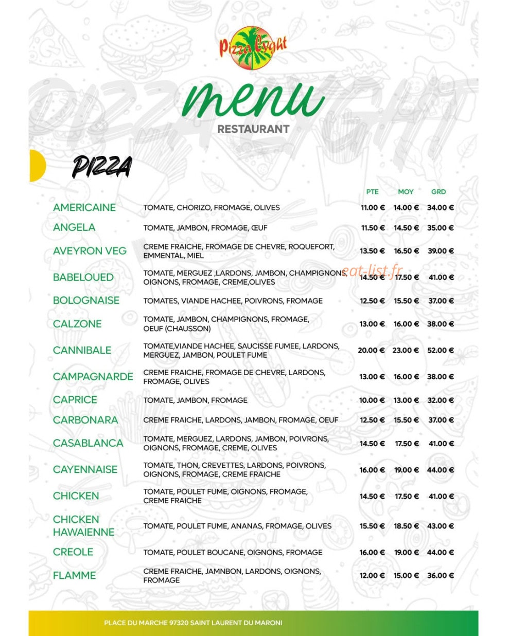 Pizza Lyght — carte page 2