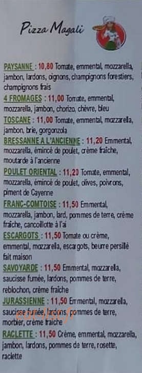 Pizza Magali — carte page 3