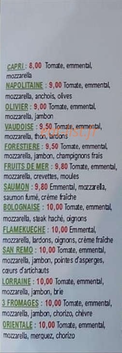 Pizza Magali — carte page 2