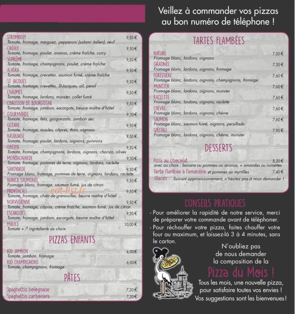 Pizza Malice — carte page 3