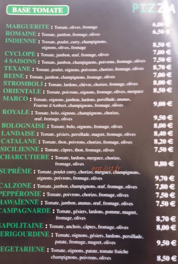 Pizza marco — carte page 1