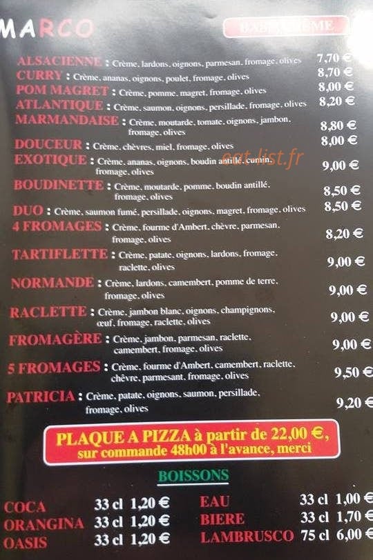 Pizza marco — carte page 2