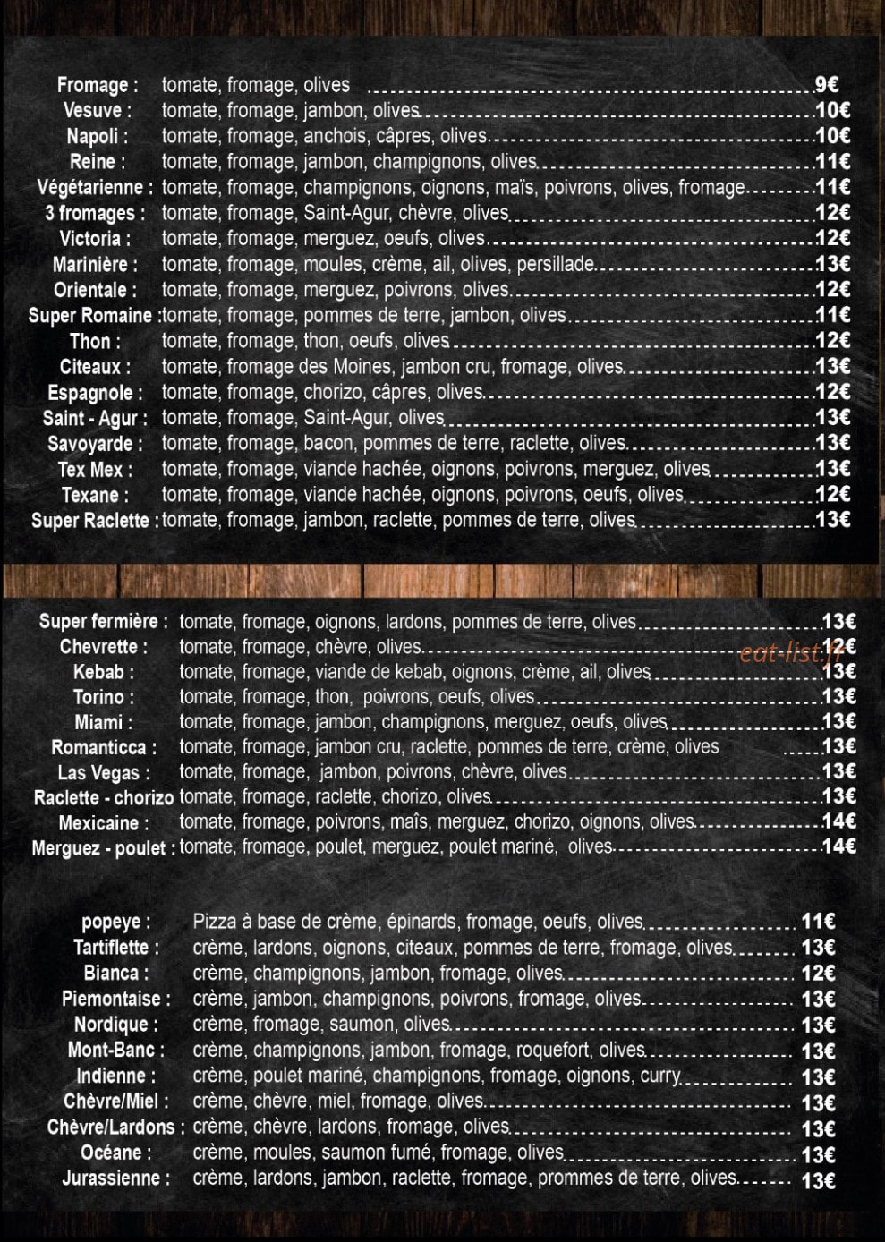 Pizza Marco — carte page 1