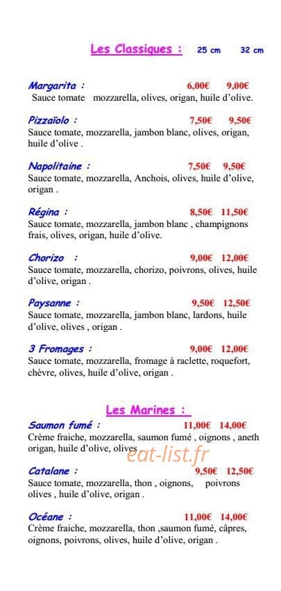 Pizza mobil — carte page 2