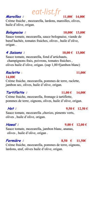 Pizza mobil — carte page 4