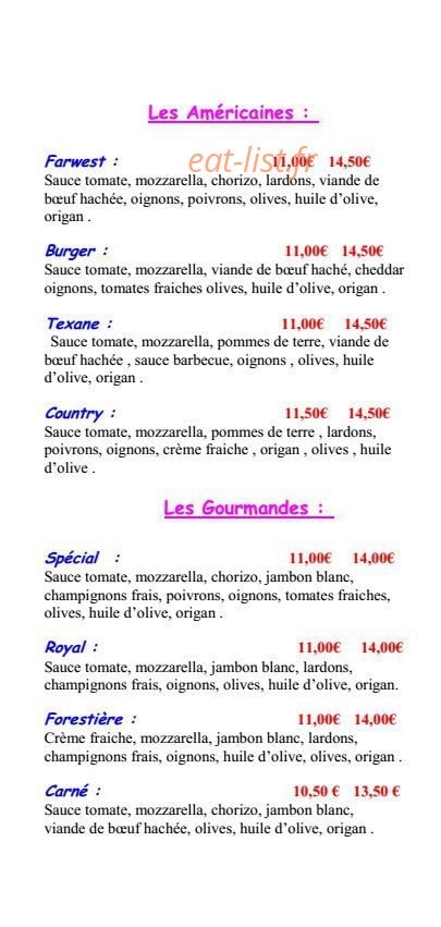 Pizza mobil — carte page 3