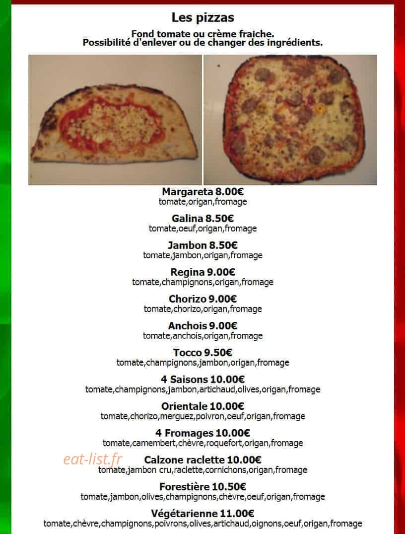 Pizza mobil — carte page 1