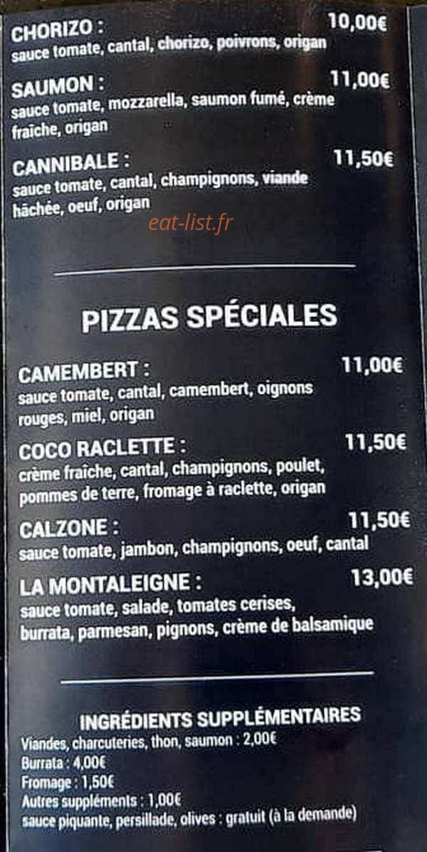 Pizza Montaleigne — carte page 3