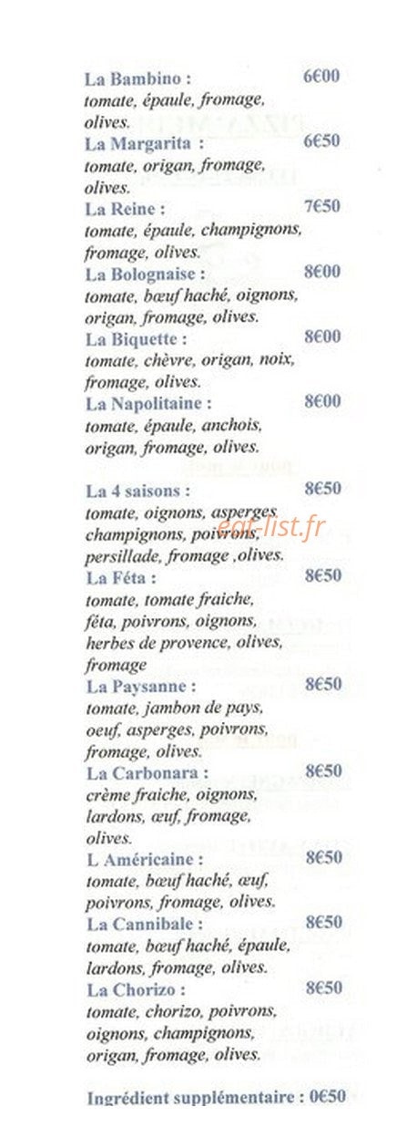 Pizza Mude — carte page 2