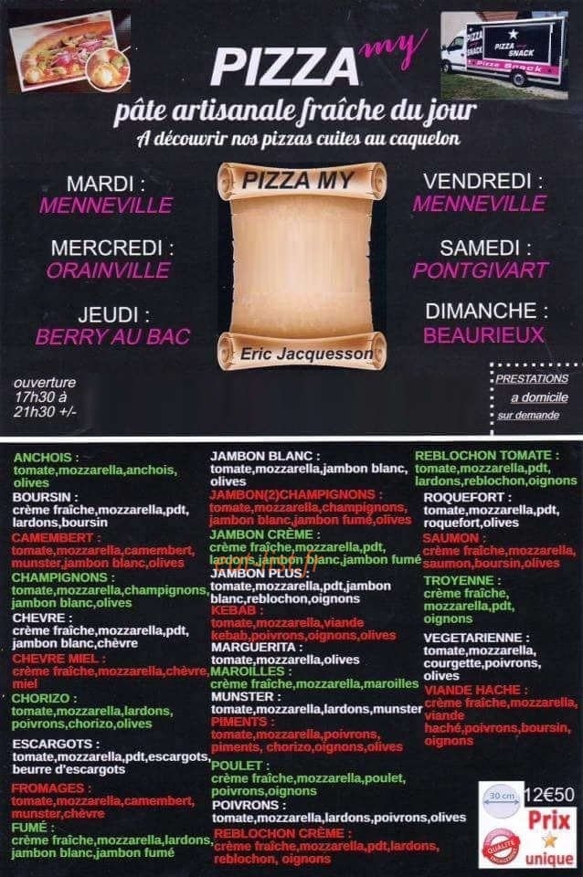 Pizza my — carte page 1