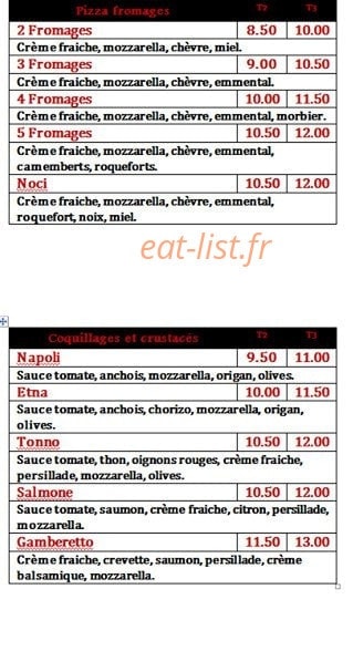 Pizza nino — carte page 1