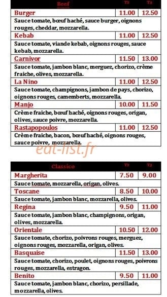 Pizza nino — carte page 2
