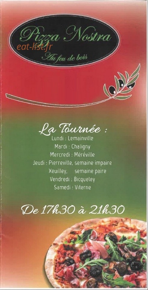 Pizza Nostra — carte page 1