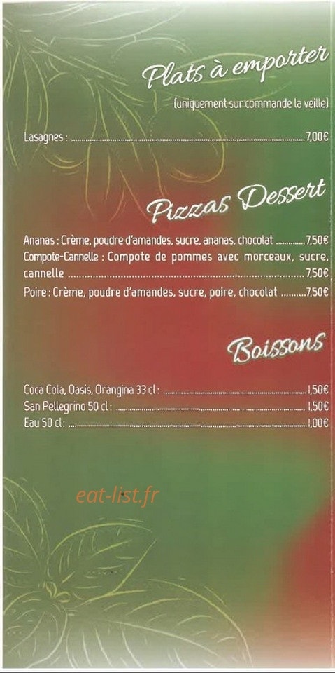 Pizza Nostra — carte page 5