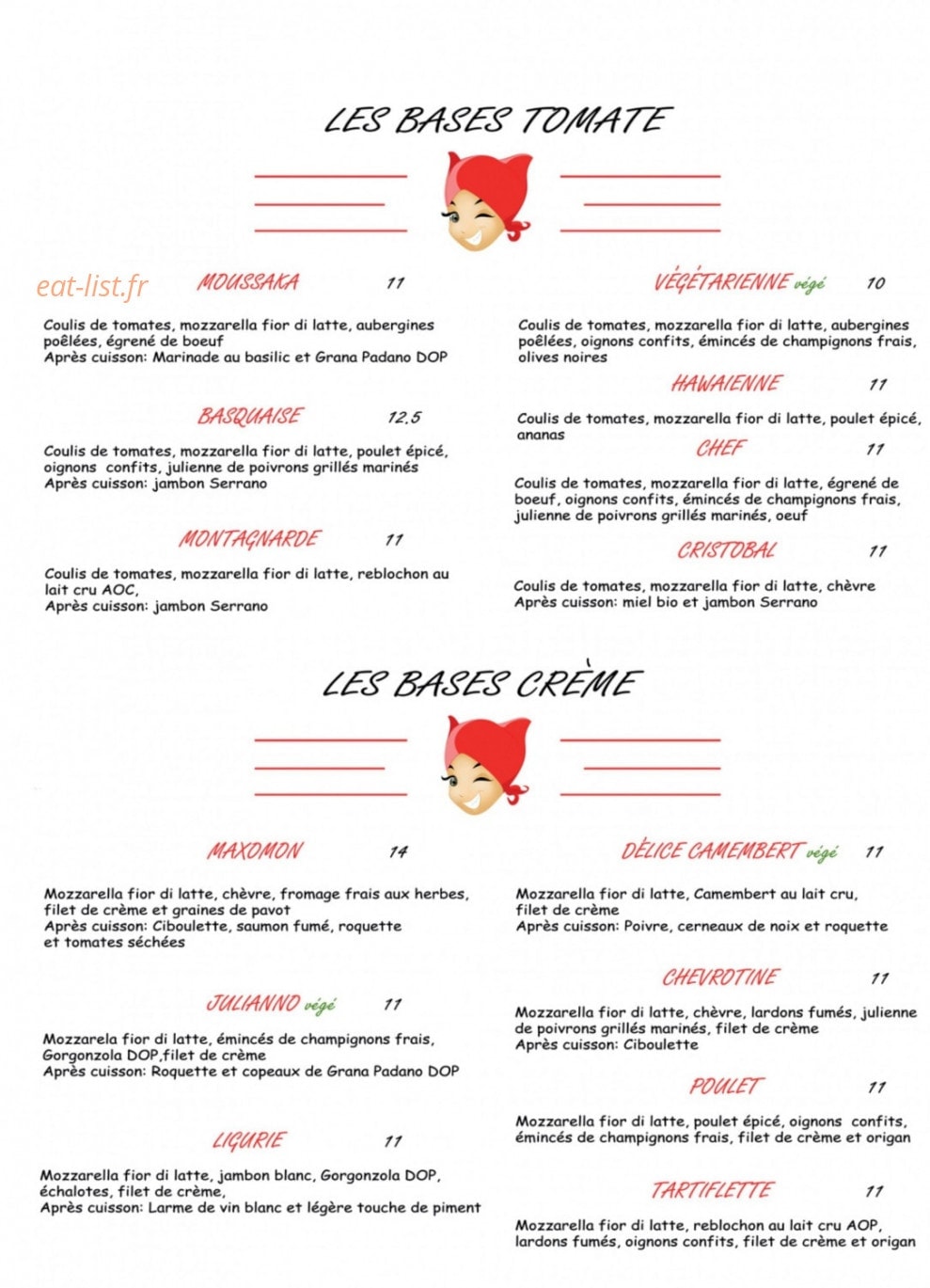 Pizza Par'Tif — carte page 2