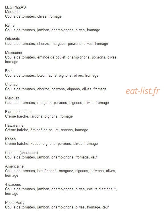 Pizza  Party — carte page 1