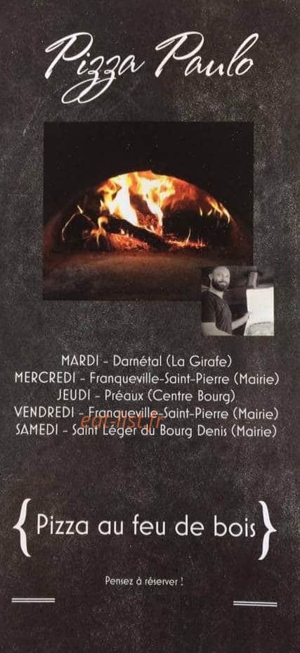 Pizza Paulo — carte page 1