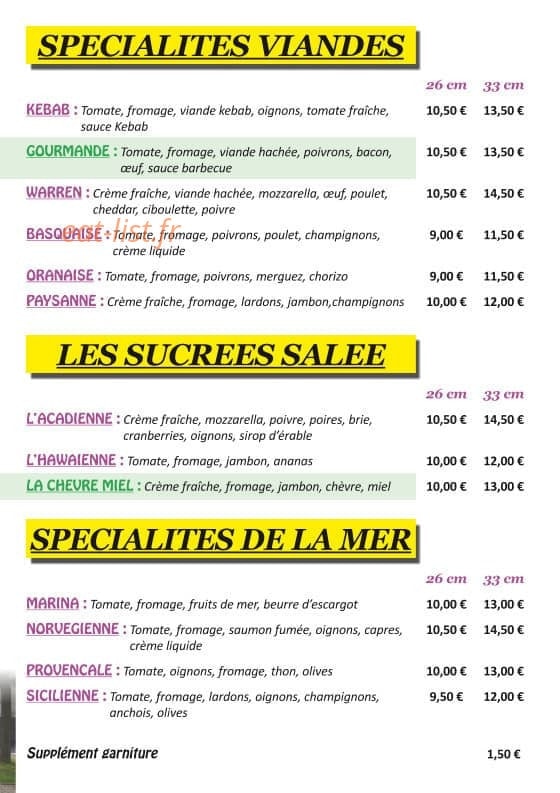Pizza plus — carte page 3