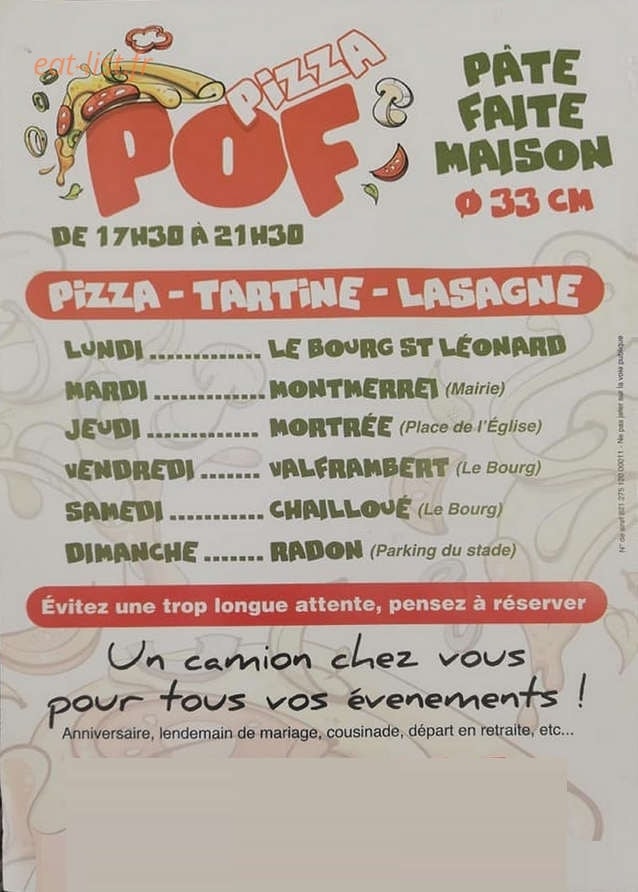 Pizza Pof — carte page 1