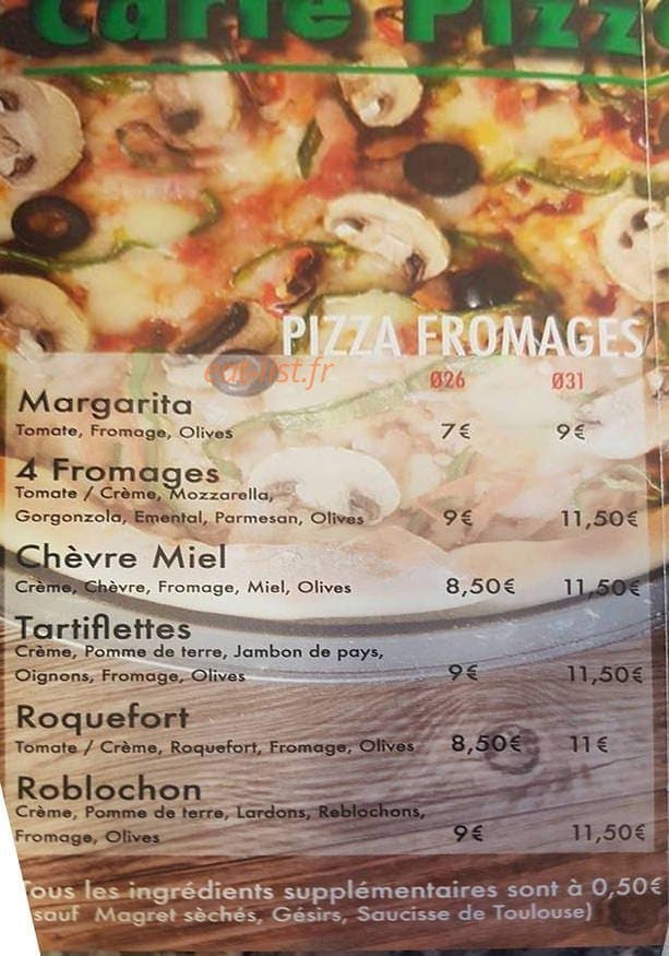 Pizza ponpon — carte page 1