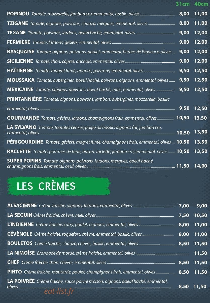 Pizza Popins — carte page 4