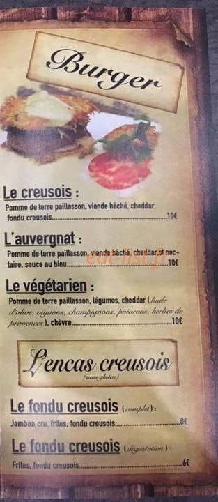 Pizza regal creusois — carte page 4