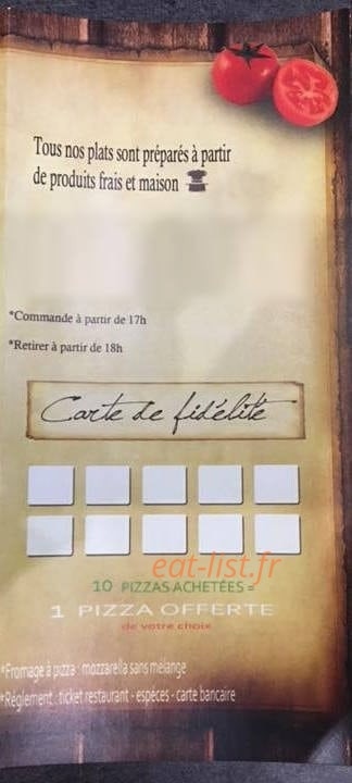 Pizza regal creusois — carte page 6